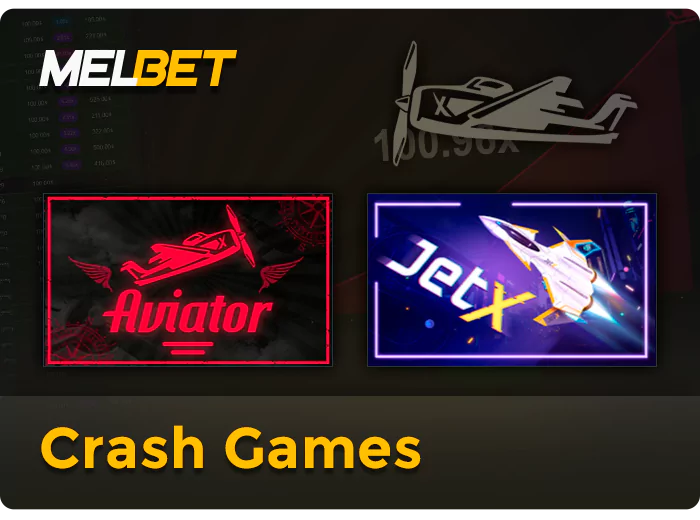 Crash games in MelBet betting site - Aviator, JetX, Crash
