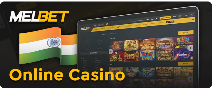 About the online casino section of the betting site MelBet - more than a thousand games for players from India