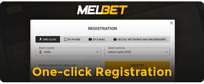 MelBet तत्काल खाता पंजीकरण - जल्दी से एक नया खाता कैसे बनाएं
