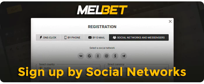 Creating a new MelBet account via social networks - detailed instructions