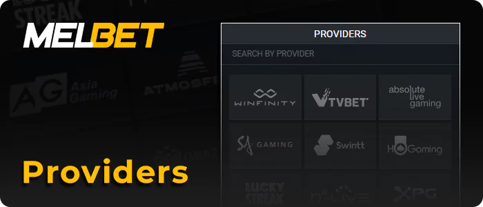 Melbet Live Game Providers