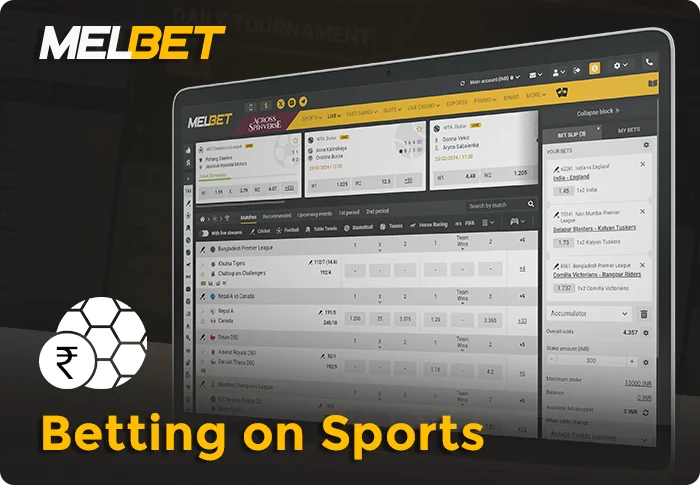 About sports betting at MelBet - features 