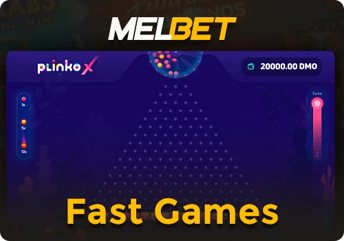 About fast games at Melbet online casino