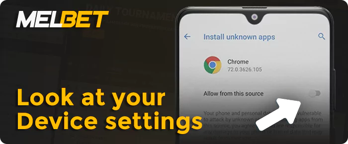 Allow app installation from unknown sources in Android settings