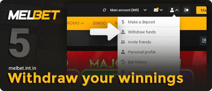 Withdraw your winnings from Melbet Casino