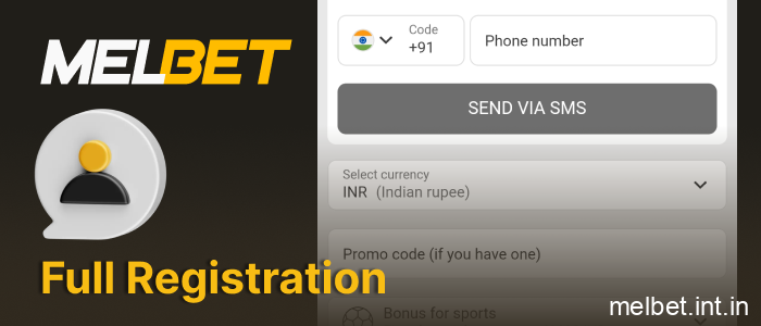 Step-by-step full account registration on Melbet India betting platform