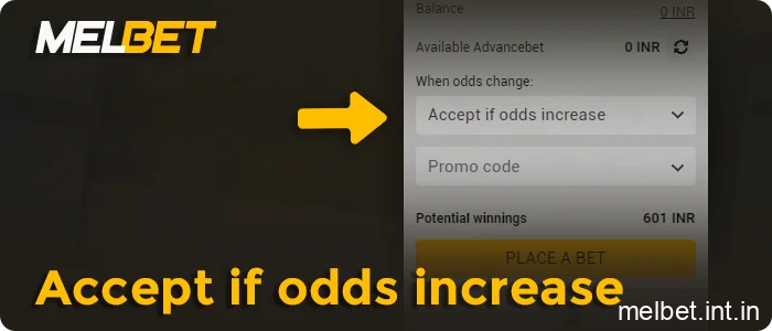 Select an option for the odds, step 12
