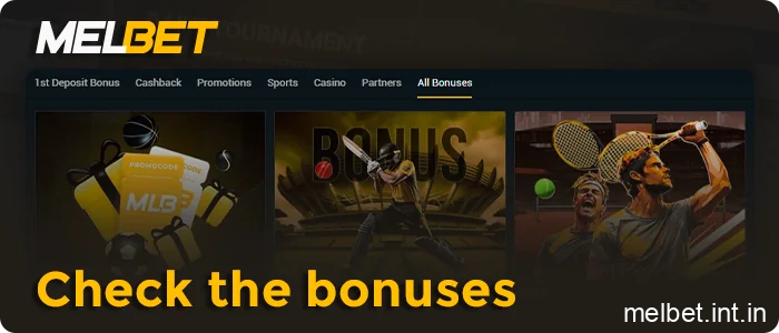 Review the available bonuses, step 4