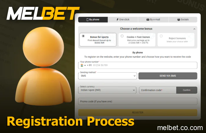 Register a new account at Melbet