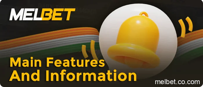 Melbet bookmaker interface showcasing core features, modern design and secure betting tools in India